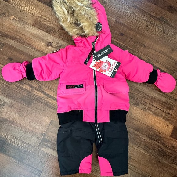 NWT Canada Weather Gear 6-9M Snowsuit Set